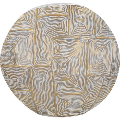 Vase Design en Résine "Elips" 36cm Or
