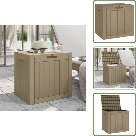 Caja de jardín polipropileno - vidaXL Caja de almacenaje de jardín polipropileno gris 55,5x43x53 cm - Caja de almacenamiento gris