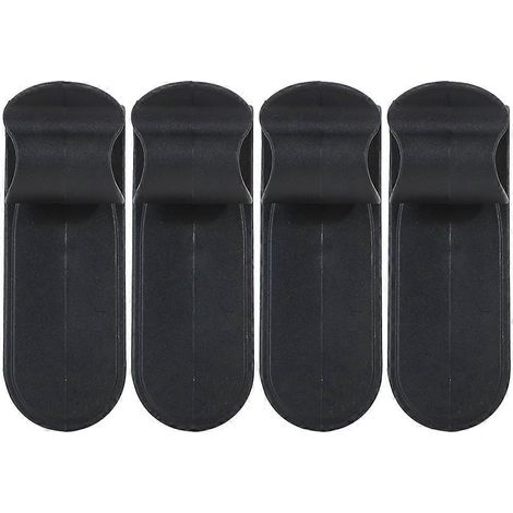 Lot de 4 crochets pour coffre de voiture, porte-parapluies et organisateur intérieur de voiture-14.00X5.20X3.50CM-Black (1/4)