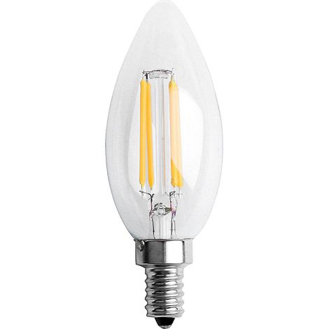 Ampoule LED à filament COB E12 4W, dimmable, 10 x 3,5 cm, blanc chaud (1/4)
