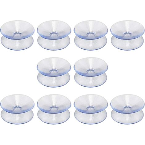 Ventouses double face, 10 ventouses pour empêcher le dessus de la table en verre de glisser, miroir multifonction double face antidérapant (taille : 35 mm) (1/5)