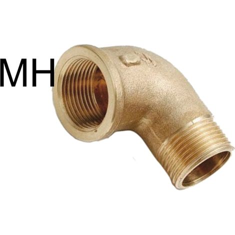 Coude en laiton mâle-femelle 1/2" en acier