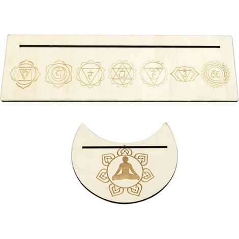 Support en Bois Forme Lune et Rectangle, Accessoire de Divination Délicat et Créatif pour Decoration Chambre ou Salon pour Cartes de Tarot (1/5)
