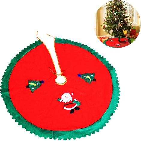 Tapis de sapin de Noël, jupe de sapin ronde de 90 cm, pour décorations de sapin de Noël, décorations de sol, décorations de Noël, sapin de Noël (1/5)