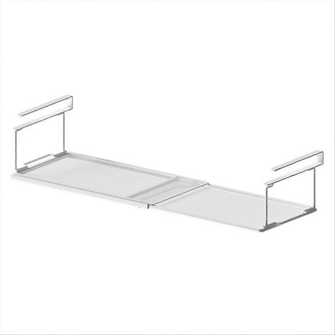 Étagère à chaussures télescopique, cadre de séparation à étages pour placard, blanc, 5 niveaux ajustables, gain de place, rangement chaussures (1/5)