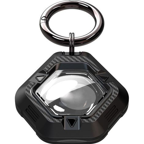 Custodia in fibra di carbonio per Apple AirTag 2/1, nera (1/5)