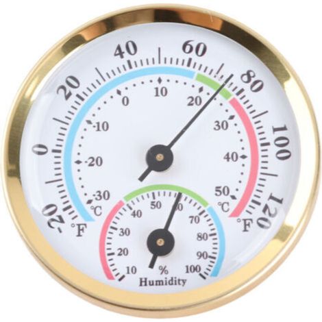 Mini Thermomètre Hygromètre Intérieur pour Bureau Maison Jardin Serre sans Batterie -