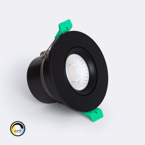 LED Downlight Einbaustrahler 8W Rund Dimmbar IP65 Ausschnitt Ø65 mm CCT Wählbar RF90 Solid Design Einstellbar Schwarz Wählbar (Neutral-Kalt)