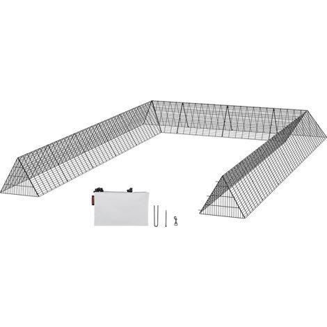 Enclos pour poulailler, 600 x 400 x 61,5 cm, tunnels de poulets pour la cour, poulaillers portables pour l’extérieur avec cadres d’angle, 2 ensembles, cage adapté aux poulets, canards et lapins (1/5)