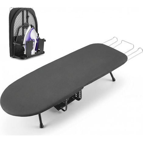 Table à Repasser Pliable Compacte 81x30 cm, Petite Table à Repasser de Table avec Housse en Coton Résistant à la Chaleur, Mini Planche à Repasser pour Maison, Appartement, Dortoir, Voyage (1/5)