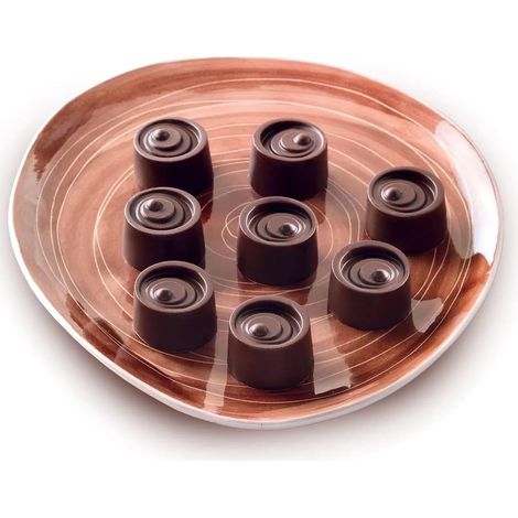 silikomart SCG04 Stampo in Silicone per Cioccolatini VERTIGO, Antiaderente, 15 Cioccolatini, Confezione da 1 Stampo per Dolci, Easy Choc 3D, Ø 28 h 20 mm, Made in Italy (1/3)