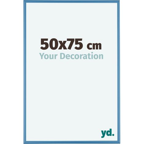 yd. - Cadre photo 50x75 - Bleu Acier - Aluminium - Kent