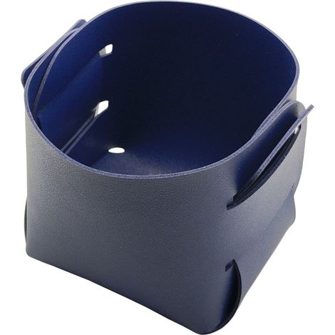 Porte-pinceaux de maquillage en liège et cuir-Rangement pour accessoires de bureau-Accessoire de décoration tendance-Bleu (1/5)