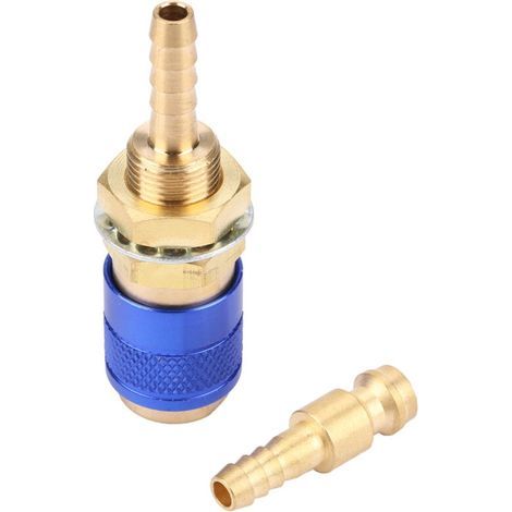 M6 Gaz & Connecteur rapide d'eau, pour raccord de torche de soudage MIG TIG, pour le soudage, bleu (1/5)