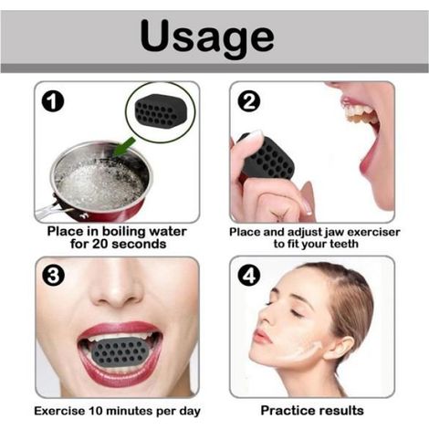 6 Pièces Machoire Musculation, Muscler Machoire Balles, Silicone Gomme Machoire Musculation, Jaw Trainer Hommes Femmes, Solid Gum (1/5)
