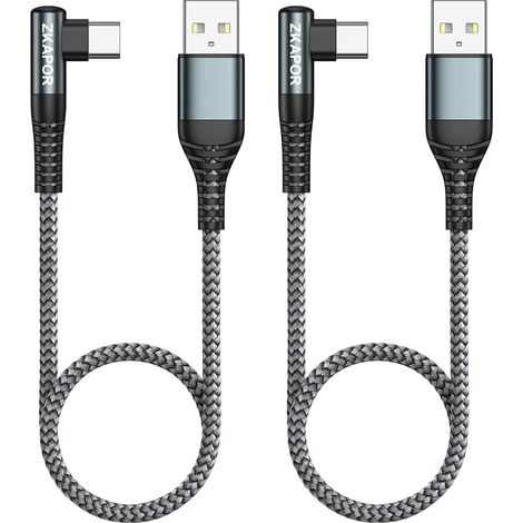 Câble USB C 30CM/Lot de 2, 90 Degrés Câble Type C Chargeur Rapide (1/5)