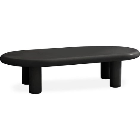 Table Basse Ovale "Emory" 160cm Noir (1/5)