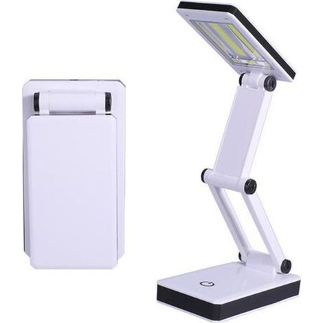 Superhelle, tragbare COB-LED-Schreibtischlampe, Reiselampe: faltbar, Touch-Bedienung, 3 Helligkeitsstufen, Akku- und USB-Betrieb