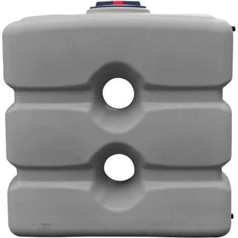 Cuve récupération eau de pluie 800L - Réservoir aérien compact Gris - Polyéthylène - ELBI CPN (1/5)