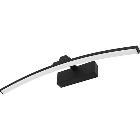 LAMPADA Lampada da parete sopra lo specchio, curva, 12W, 50cm, nera