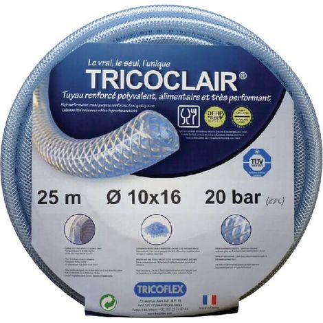 Lebensmittelschläuche Tricoclair 25 m 10x16 - Tricoflex