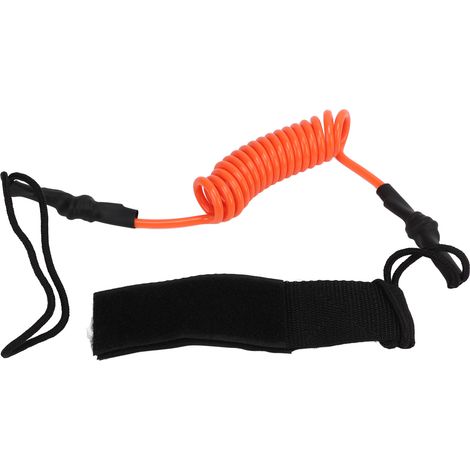 Corde de sécurité pour pagaie de kayak, résistante et réglable, accessoires de paddleboard anti-perte Orange (1/5)