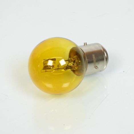 Ampoule jaune BA21d 6V 35/35W 3 plots pour moto auto ancienne