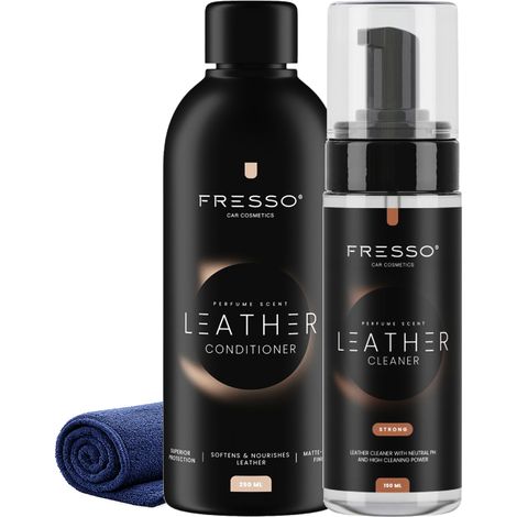 Acondicionador Fresso + limpiador para el cuidado del cuero en tapicería. (1/5)
