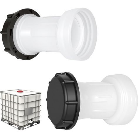 Zubehör für IBC-Tanks, IBC-Adapter S60 x 6, Verlängerung, Abstandshalter, Grobgewinde, IBC-Verlängerung mit Deckel, Zubehör für IBC-Tanks, Wassertanks, Regentonnen (1/5)