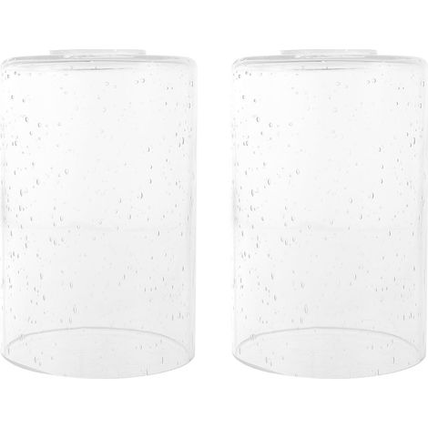 Abat-jour en verre délicat et plafonnier, 2 pièces, installation facile, design élégant pour (1/5)