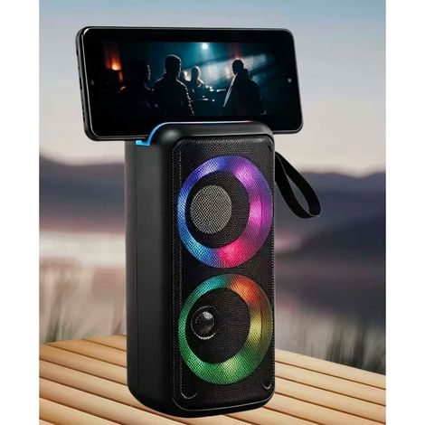 TRADE SHOP - Cassa Altoparlante Bluetooth Portatile Luci Rgb Led Con Slot Superiore Per Smartphone A141 - (1/5)