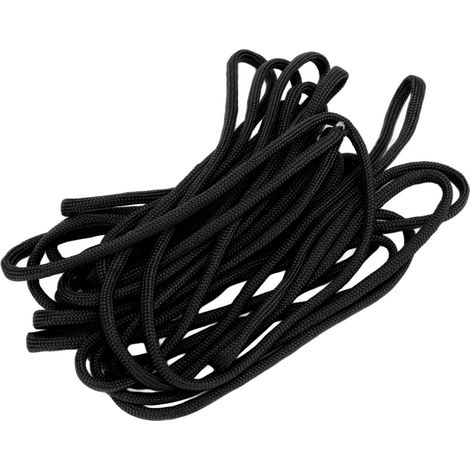 Corde de sécurité à 9 brins en polyester, corde de parachute, corde de camping pour la survie en plein air et la randonnée, noire (1/5)