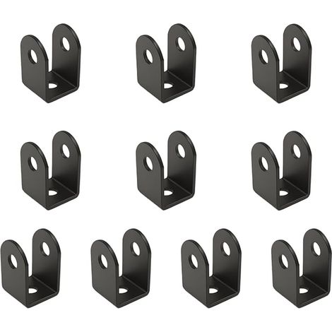 U-Shaped Brackets for Black Wood, Supports for 1 Inch Panels (1/5)