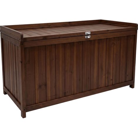 Cubo - Coffre de Rangement Extérieur 113x60x53 cm en Bois d’Épicéa avec Fermeture à Cadenas teck