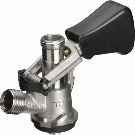 Tête de tirage Keg panier sortie latérale Thekenanstich 5/8" boisson 3/4" gaz robuste (1/3)