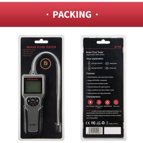 Testeur de Liquide de Frein BF200, Détecteur d'Eau et d'Humidité pour Voiture, Stylo de Test de FreinageWCY (1/5)