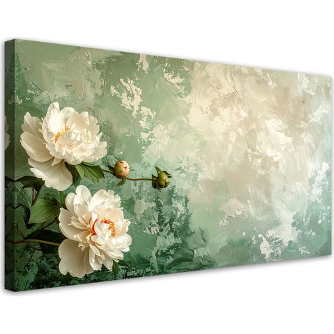 Tableau Moderne, Fleurs shabby chic,80x40 (1/4)