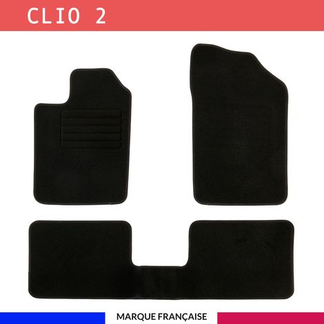 Tapis de voiture - Sur Mesure pour CLIO 2 (2001 - 2012) - 3 pièces - Tapis de sol antidérapant pour automobile (1/4)