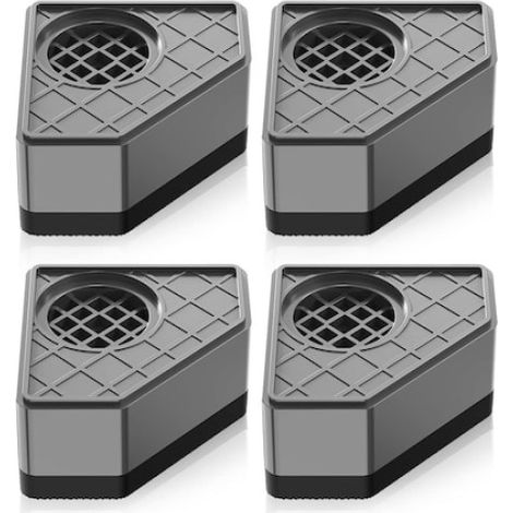 Pieds Antivibrations Pour Machine À Laver - Caoutchouc Tpu - Hauteur 4,5 Cm - Noir - Lot De 4 (1/5)