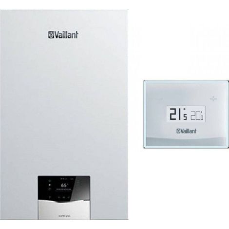 Vaillant Chaudière à Condensation EcoTEC Plus VMW 35 CS/1-5 CFI + vSmart Wi-Fi Méthane/GPL avec Kit Fumée ADAPTATEUR DE DÉDOUBLEMENT