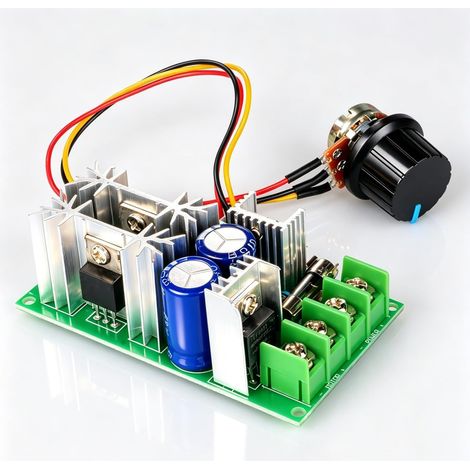 Ensemble de Contrôleur de Moteur à Courant Continu 12V 24V 36V 48V/20A, Module d'entraînement Haute Puissance à Vitesse Réglable PWM Interrupteur de Régulation Ultra Petit Gradateur de LED (1/5)