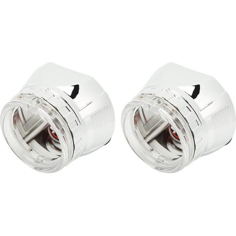 1 paire de caches de phares « œil d'ange » 2,5 pouces, lumière blanche haute luminosité, anneau de finition pour phares de voiture 12 V (1/5)