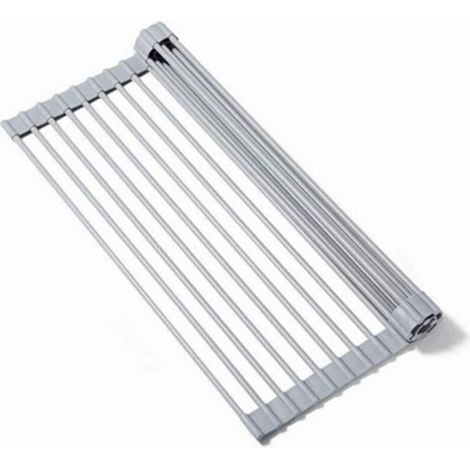 Faltbarer Tellerabtropfständer, Grill-Trockenständer, 18 Silikonschläuche, multifunktionaler Obst- und Gemüsetrockner, 44,533 cm, 1 Stück (1/4)