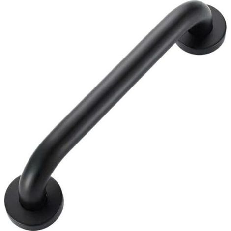 CHOYCLIT Haltegriff, Schwarz 400 mm – Haltegriff für die Dusche, Sicherheitsgriff für die Dusche, Haltegriff für behindertengerechte Toiletten, Toilettenstützgriff, Haltegriff für Dusche und Toilette