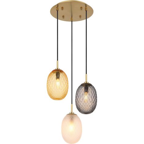 Globo - lámpara colgante - DEVIN - multicolor - vidrio - Ø 36cm - (1/5)