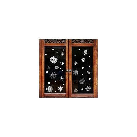 Autocollants Flocons De Neige - Autocollants Statiques Pour Vitres - Décoration De Noël Pour Fenêtres - 24 Pièces (1/5)
