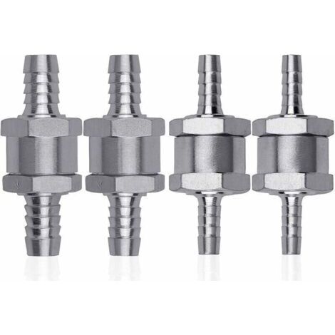 4 Pcs Clapet Anti-retour Gasoil en Alliage d\'aluminium, 6/8/10/12mm Clapet de Carburant avec Flche pour Essence Diesel Voiture Bateau Moto (1/4)