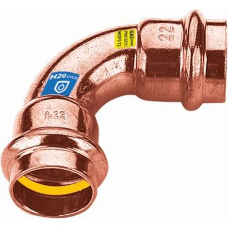 Raccord combiné coude F/F 22 mm contour V