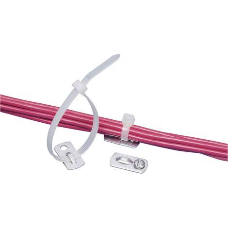 Panduit Cable Tie Mount Kabelbindersockel schraubbar, nieten MBMS-S10-CY Bündel-Ø-Bereich 127 mm (ma
