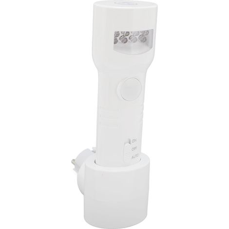 Veilleuse à brancher avec capteur crépusculaire, intensité variable automatique, mode lampe torche d'urgence, LED 4000K RGB, prise murale pour chambre et salle de bain, prise UE 220V 1,15W (1/5)